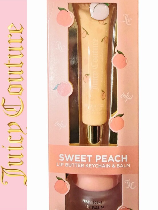 Juicy Couture Other - Juicy Couture Sweet Peach Lip Butter Keychain & Balm Set